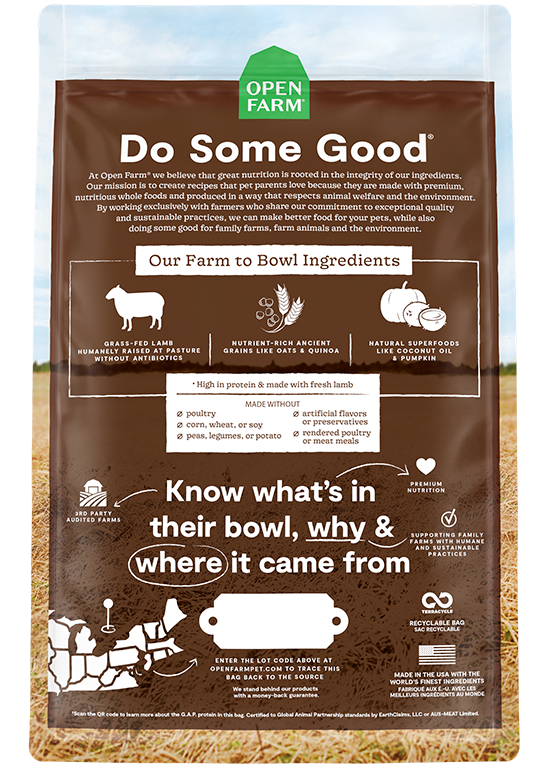 Open Farm Pasture-Raised Lamb & Ancient Grains Dry Dog Food
