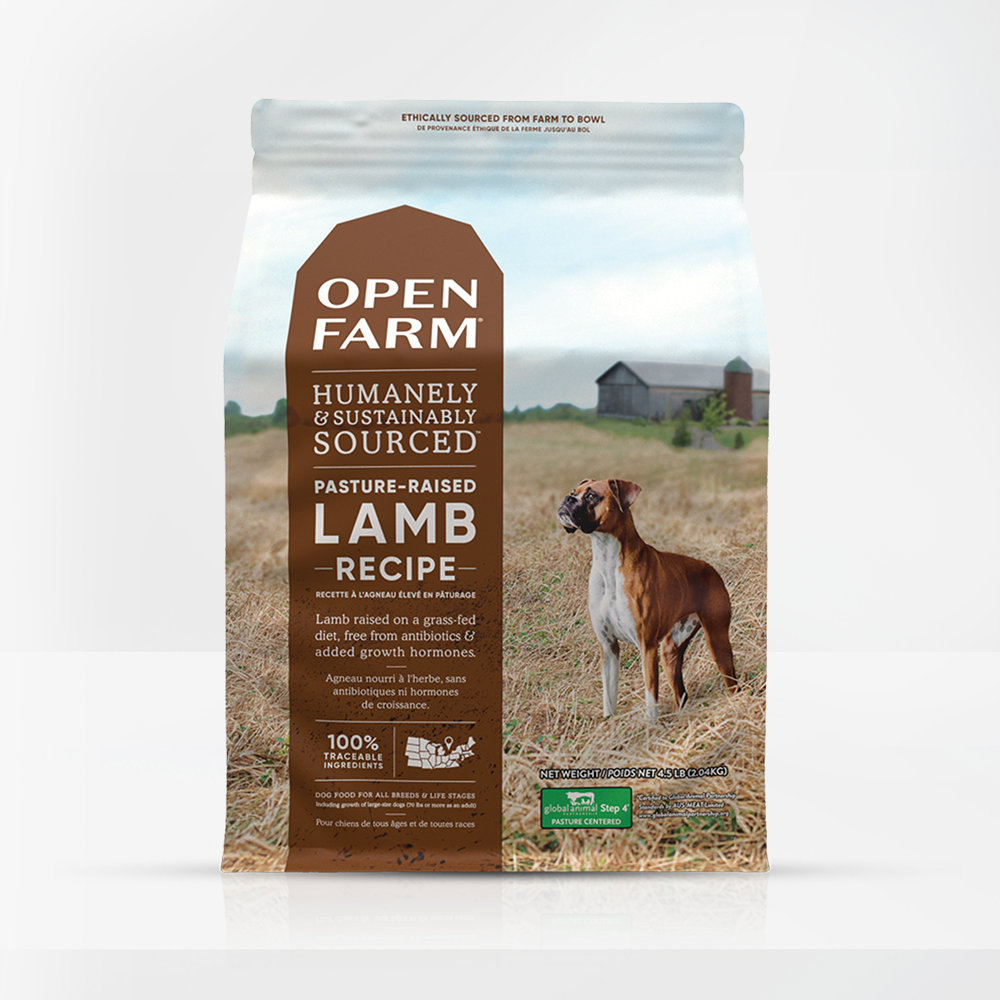 Open Farm Pasture-Raised Lamb Dry Dog Food packaging 